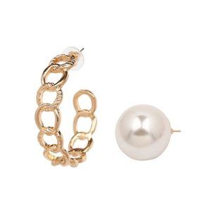 SIMULATED PEARL CUTE EARRINGS
